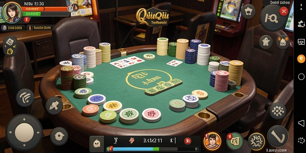 Tampilan gameplay QiuQiu yang seru dan kompetitif.