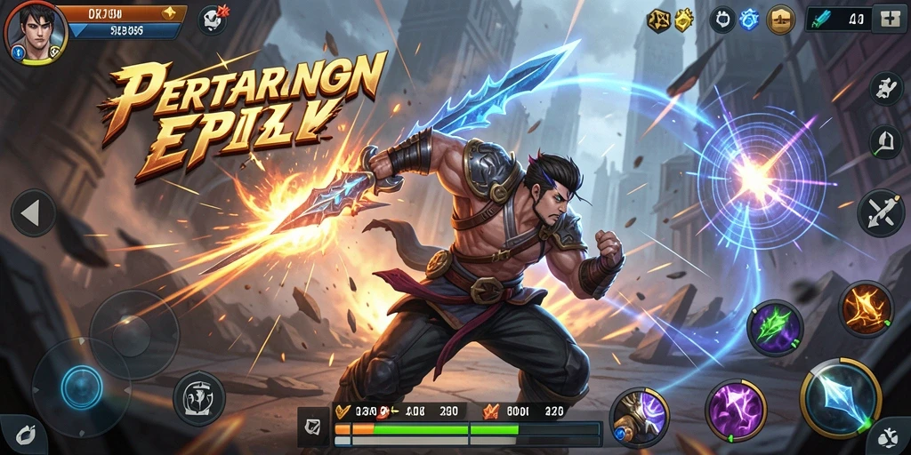 Screenshot gameplay 5ZK menampilkan pertarungan yang seru dan intens.