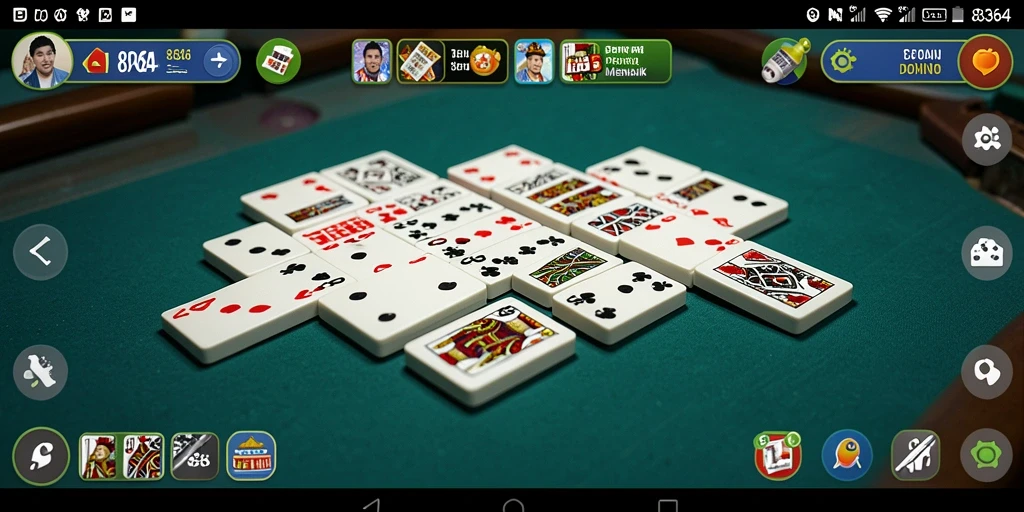 Screenshot menunjukkan gameplay seru Domino di 8364.