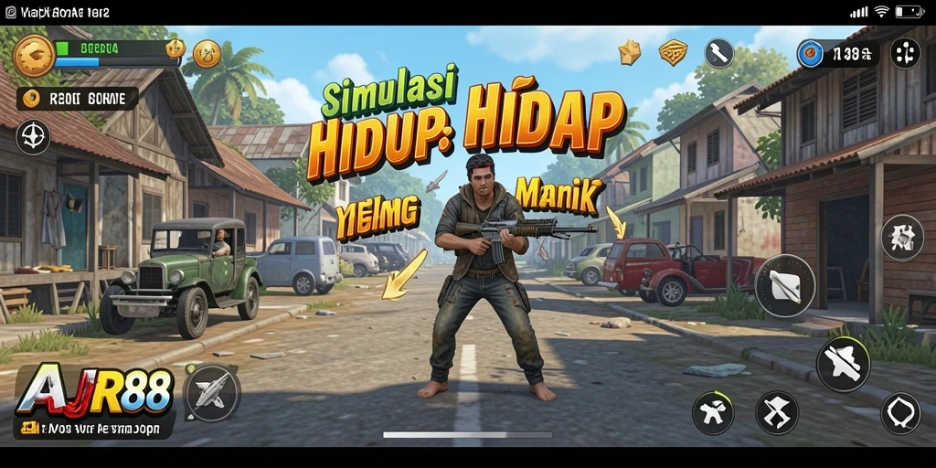 Tampilan utama AJR88 yang menampilkan gameplay imersif dan interaksi sosial.