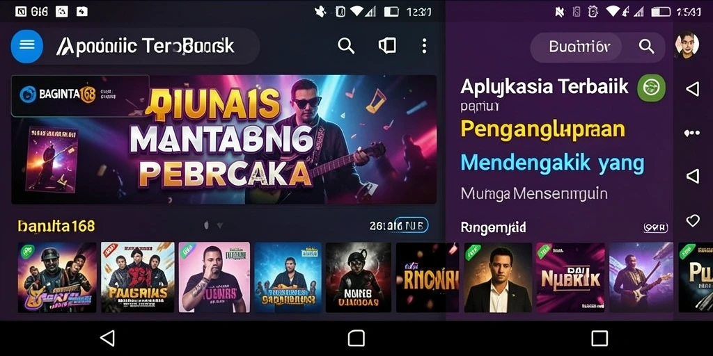 Tampilan gameplay dari aplikasi musik BAGINTA168 yang menarik.