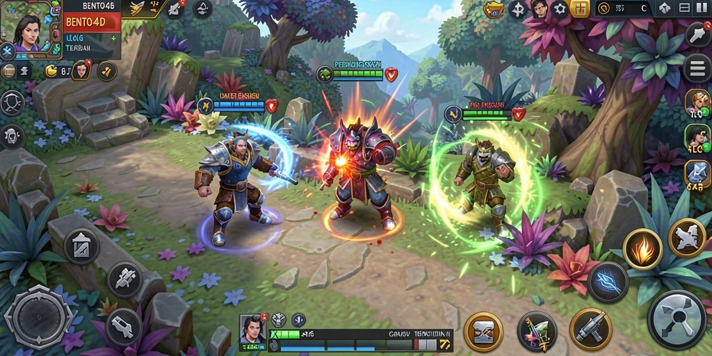 Screenshot gameplay <strong>BENTO4D</strong> menampilkan strategi yang mendebarkan.