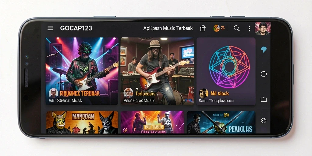 Tampilan gameplay GOCAP123 menampilkan interaksi seru dengan musik.