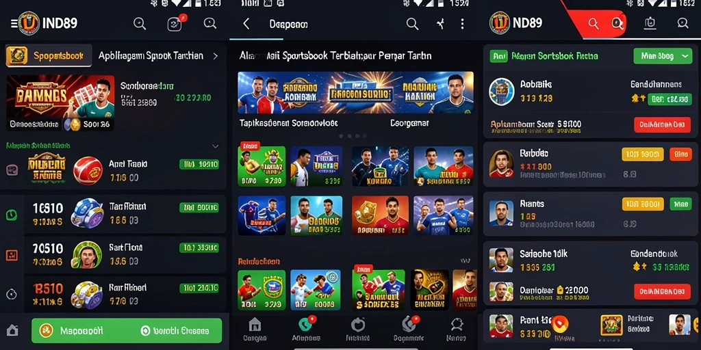 Screenshot utama IND89 menunjukkan tampilan menarik dari fitur taruhan olahraga.