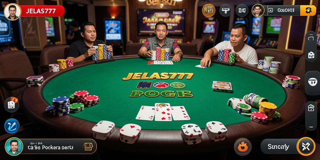 Tampilan gameplay poker yang menarik dari JELAS777.
