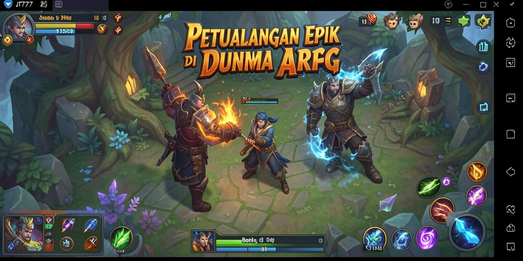 Tangkapan layar gameplay JT777 yang menunjukkan aksi pertarungan seru.