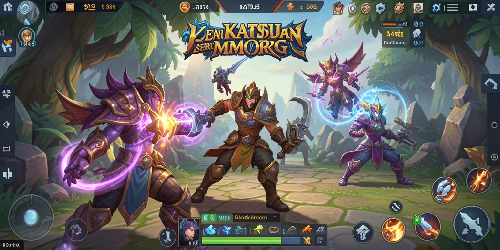 Tampilan utama gameplay KATSU5 yang menakjubkan.
