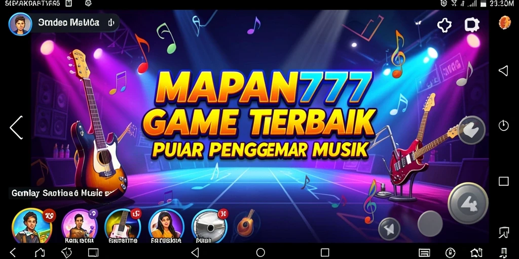 Tampilan gameplay yang menarik dalam MAPAN777 dengan berbagai lagu.