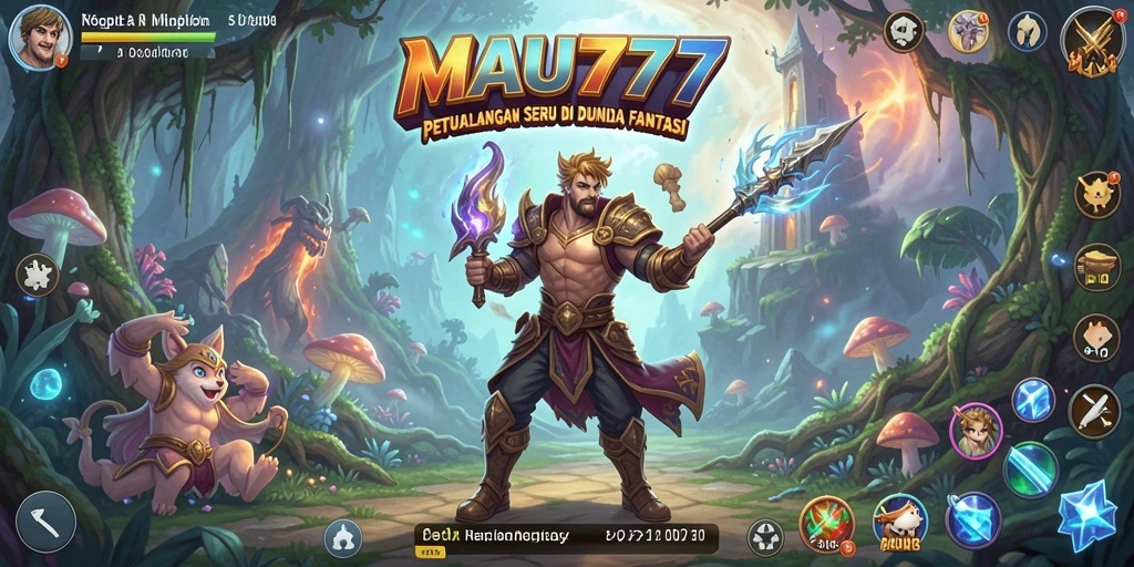 Tampilan menyerupai dunia fantasi yang menakjubkan di MAU777.