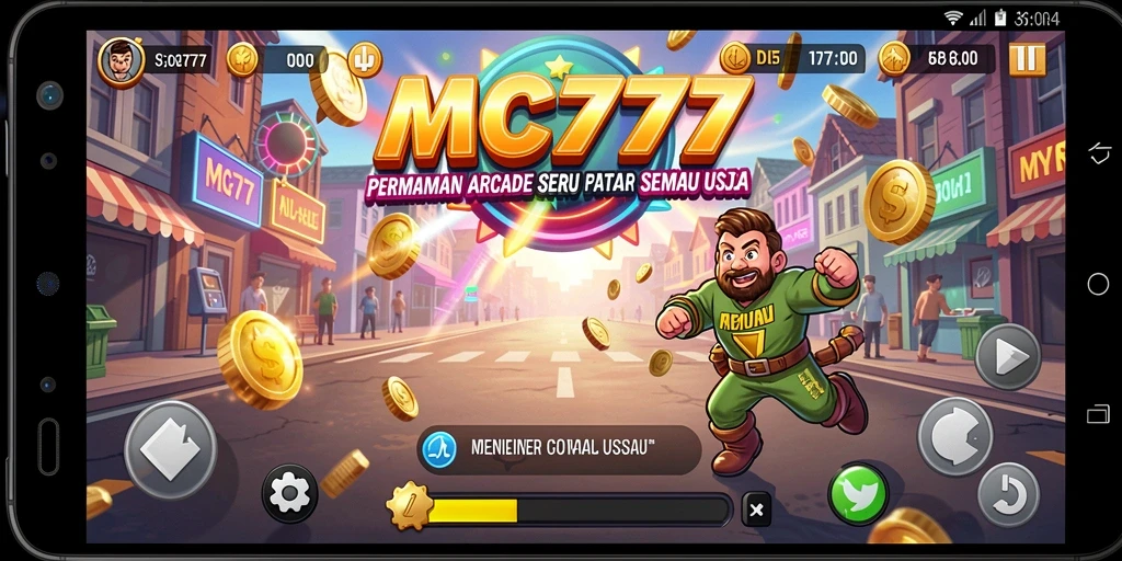 Tangkapan layar gameplay MC777 menampilkan aksi arcade yang seru.