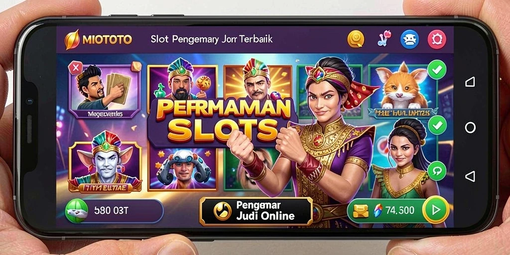 Screenshot gameplay MIOTOTO yang menunjukkan mesin slot yang mengasyikkan.