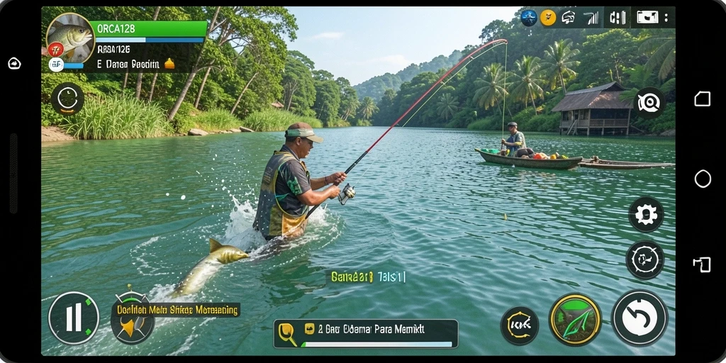 Gameplay mendalam ORCA128 menampilkan aksi memancing yang seru dan grafis yang menakjubkan.