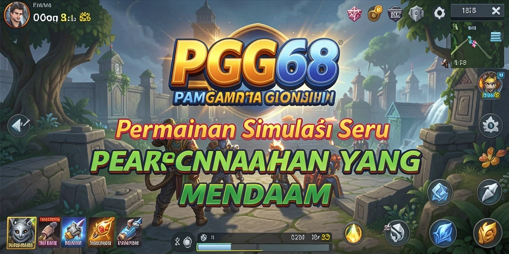 Tampilan utama gameplay PGG68 dengan grafis simulasi yang menarik.