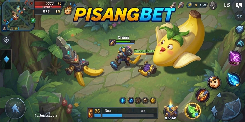 Screenshot gameplay PISANGBET dengan aksi dan strategi MOBA yang seru.