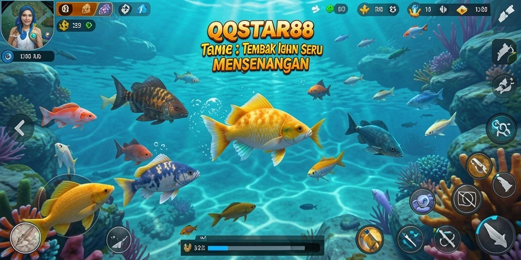 Screenshot menampilkan gameplay Tembak Ikan yang seru dan interaktif.