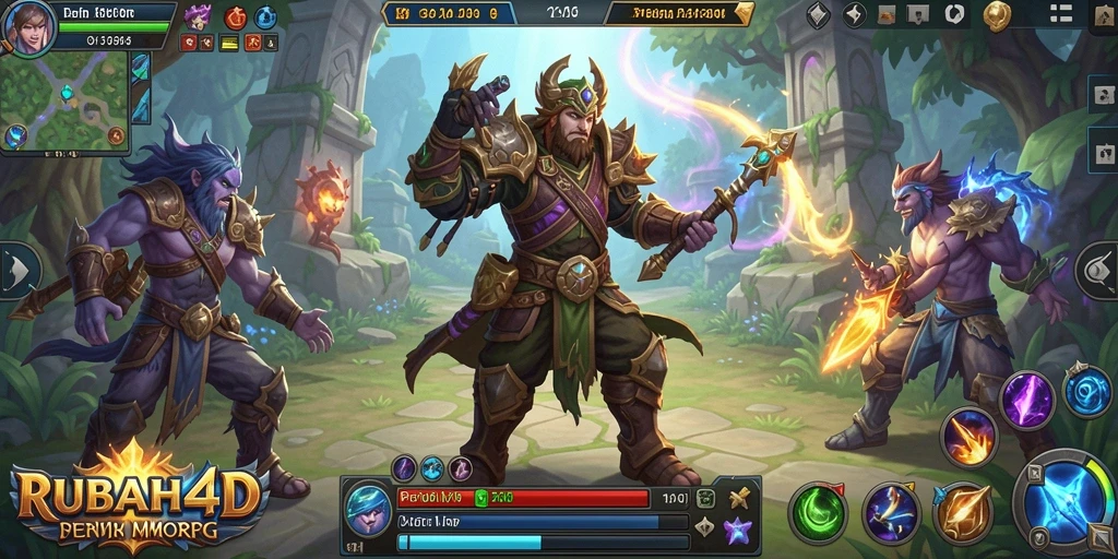 Tangkapan layar menampilkan pertarungan epik dalam gameplay RUBAH4D.