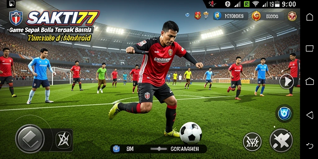 Tangkapan layar dari gameplay SAKTI77 yang menarik saat pertandingan sepak bola.