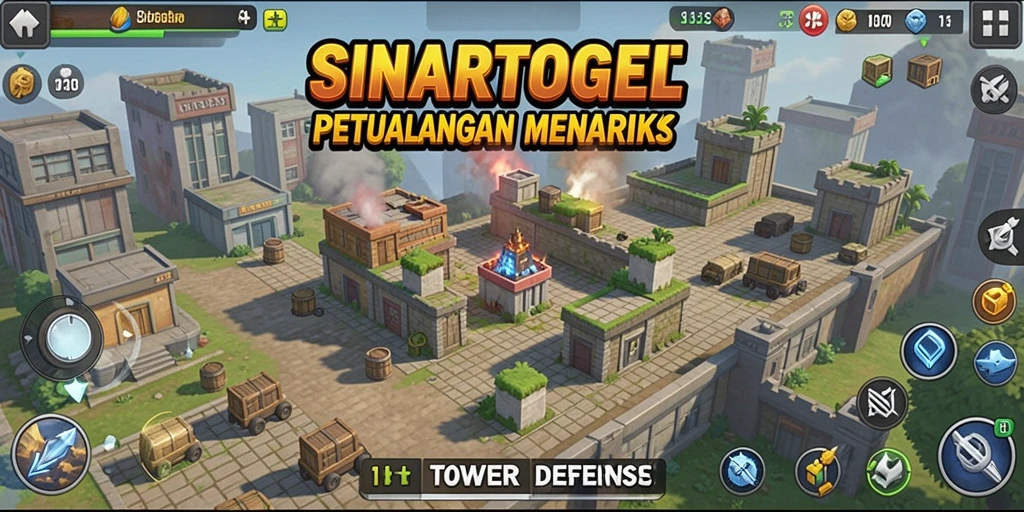 Tampilan gameplay SINARTOGEL dalam genre Tower Defense yang menegangkan.